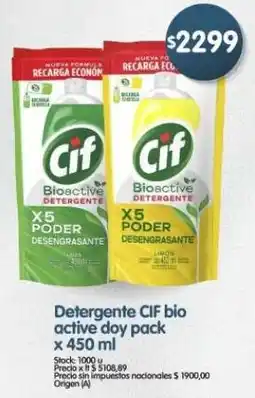 Supermercados Buenos Días Cif detergente bio active doy pack oferta