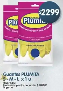 Supermercados Buenos Días Plumita guantes oferta