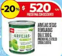 Supermercados DIA Dia arvejas secas remojadas arvejas oferta
