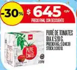Supermercados DIA Dia puré de tomates oferta