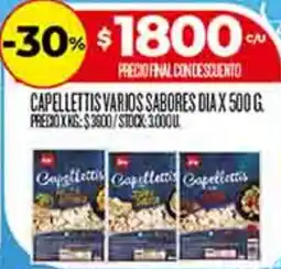 Supermercados DIA Dia capellettis varios sabores oferta