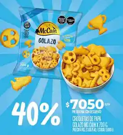 Supermercados DIA McCain croquetas de papa golazo oferta