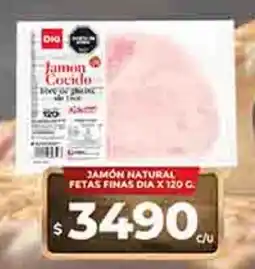 Supermercados DIA Dia jamón natural fetas finas oferta