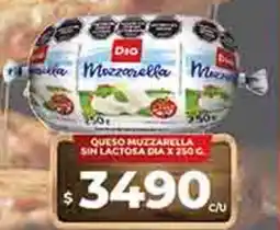Supermercados DIA Dia queso muzzarella sin lactosa oferta