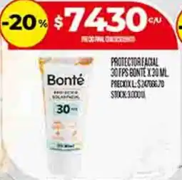 Supermercados DIA Bonté protector facial 30 fps oferta