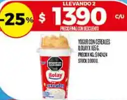 Supermercados DIA Ilolay yogur con cereales oferta
