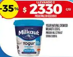 Supermercados DIA Milkaut yogur natural cremoso oferta