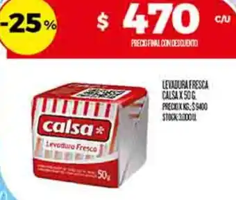 Supermercados DIA Calsa levadura fresca oferta