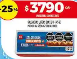 Supermercados DIA Dia salchichas largas oferta