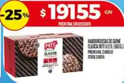 Supermercados DIA Paty hamburguesas de carne clasica oferta