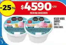 Supermercados DIA Dia helado varios sabores oferta