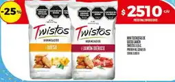 Supermercados DIA Twistos mini tostaditas de queso jamon oferta