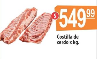 Autoservicio Capo Costilla de cerdo x kg. oferta