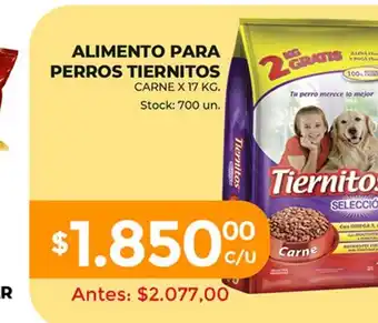 Supermercados Tadicor Alimento Para Perros Tiernitos Carne x 17 Kg. oferta