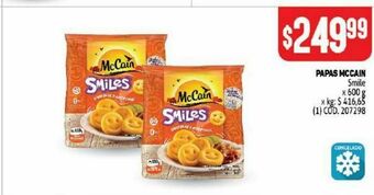 Makro Papas mc cain smile 600g oferta