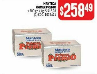 Makro Manteca primer premio 500g oferta