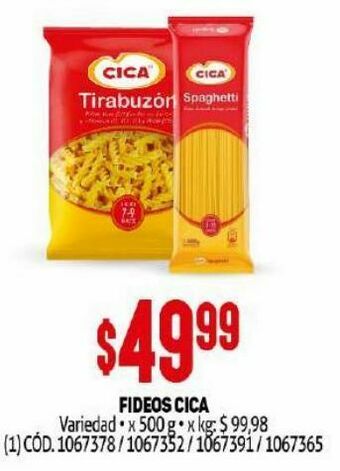 Makro Fideos cica 500g oferta
