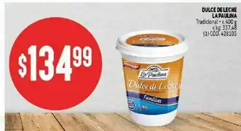 Makro Dulce de leche la paulina 400g oferta