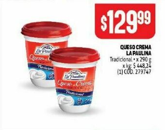 Makro Queso crema la paulina 290g oferta