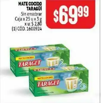 Makro Mate cocido taraguí caja 25u oferta