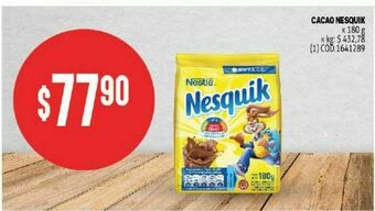 Makro Cacao nesquik 180g oferta