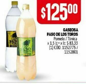 Makro Gaseosa paso de los toros 1.5lt oferta