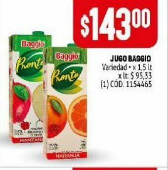 Makro Jugo baggio 1.5lt oferta
