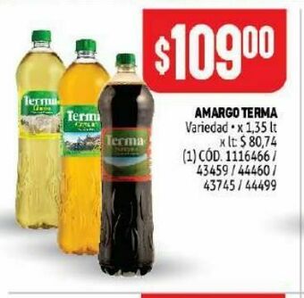Makro Amargo terma 1.35 lt oferta