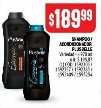 Makro Shampoo / acondicionador plusbelle 970ml oferta