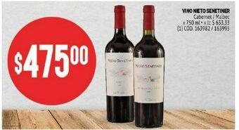 Makro Vino nieto senetiner 750ml oferta