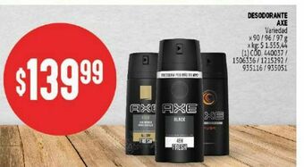 Makro Desodorante axe oferta