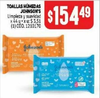 Makro Toallitas húmedas johnson's 44u oferta