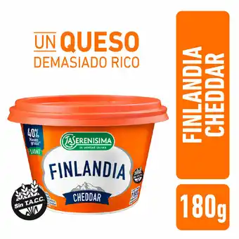 Walmart Queso Untable Finlandia Cheddar La Serenisima 180gr oferta