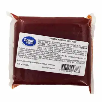 Walmart Dulce De Membrillo Great Value X 500 Gr oferta
