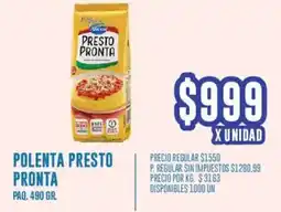 Supermercados Vea Presto pronta polenta oferta