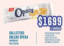 Supermercados Vea Ópera galletitas obleas originales, paq. oferta