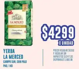 Supermercados Vea La merced yerba campo sur, con palo paq. oferta