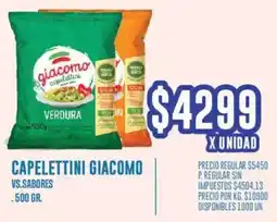 Supermercados Vea Giacomo capelettini vs. sabores oferta
