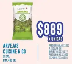 Supermercados Vea Cuisine & Co arvejas secas, bsa. oferta