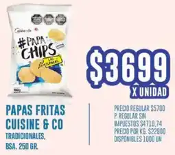 Supermercados Vea Cuisine & Co papas fritas tradicionales, bsa. oferta