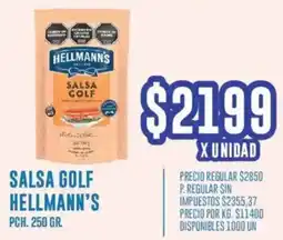 Supermercados Vea Hellmann's salsa golf pch. oferta