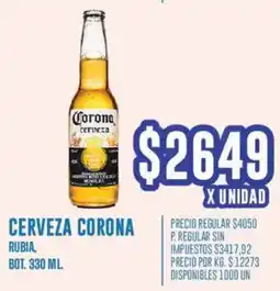 Supermercados Vea Corona cerveza rubia, bot. oferta