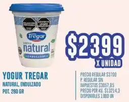 Supermercados Vea Tregar yogur natural, endulzado pot. oferta