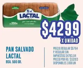 Lactal pan salvado bsa.