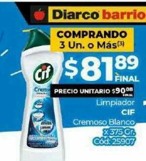 Diarco Limpiador Cif Cremoso Blanco oferta