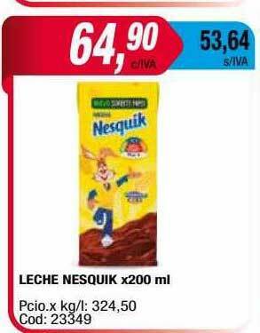 Maxiconsumo Leche Nesquik oferta