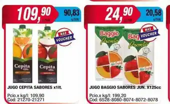 Maxiconsumo Jugo Cepita Sabores Jugo Baggio Sabores Jun oferta