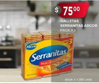 Supermercados Mayor Galletas Serranitas Arcor oferta