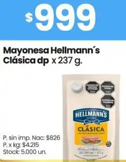 Changomas Hellmann's mayonesa clásica dp oferta