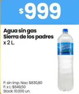 Changomas Sierra de los padres agua sin gas oferta